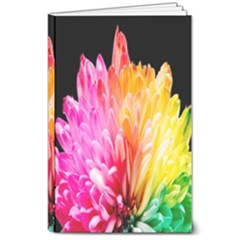 Abstract, Amoled, Back, Flower, Green Love, Orange, Pink, 8  X 10  Softcover Notebook by nateshop