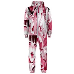 Ahegao Pink, Anime, Girl, Girlface, Girls, Pattern, White, Hd Hooded Jumpsuit (men) by nateshop