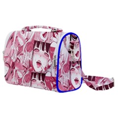 Ahegao Pink, Anime, Girl, Girlface, Girls, Pattern, White, Hd Satchel Shoulder Bag by nateshop
