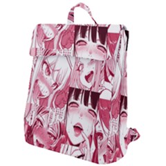 Ahegao Pink, Anime, Girl, Girlface, Girls, Pattern, White, Hd Flap Top Backpack