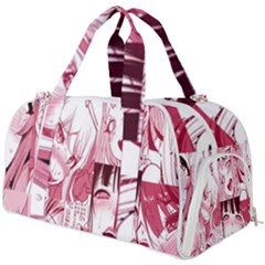 Ahegao Pink, Anime, Girl, Girlface, Girls, Pattern, White, Hd Burner Gym Duffel Bag by nateshop