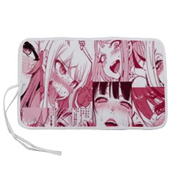 Ahegao Pink, Anime, Girl, Girlface, Girls, Pattern, White, Hd Pen Storage Case (S)