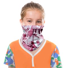 Ahegao Pink, Anime, Girl, Girlface, Girls, Pattern, White, Hd Face Covering Bandana (Kids)