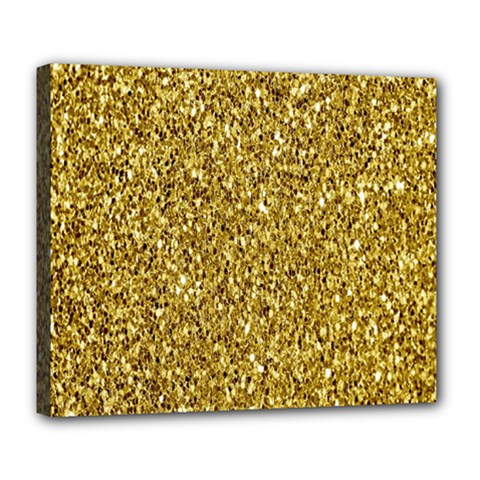 Gold Glittering Background Gold Glitter Texture, Close-up Deluxe Canvas 24  X 20  (stretched) by nateshop