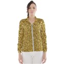 Gold Glittering Background Gold Glitter Texture, Close-up Women s Windbreaker View1