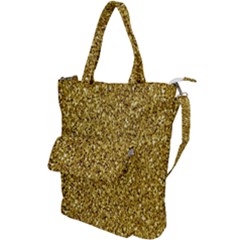 Gold Glittering Background Gold Glitter Texture, Close-up Shoulder Tote Bag by nateshop