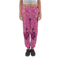 Butterfly, Girl, Pink, Wallpaper Women s Jogger Sweatpants by nateshop