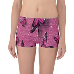 Butterfly, Girl, Pink, Wallpaper Reversible Boyleg Bikini Bottoms by nateshop