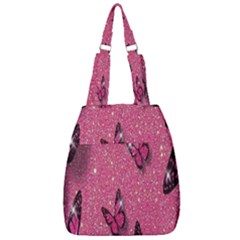 Butterfly, Girl, Pink, Wallpaper Center Zip Backpack