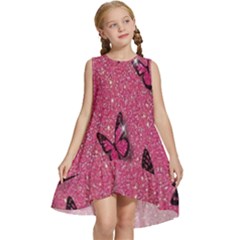 Butterfly, Girl, Pink, Wallpaper Kids  Frill Swing Dress by nateshop