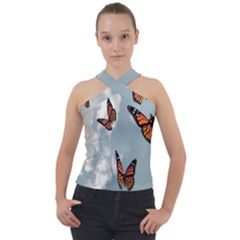 Aesthetic Butterfly , Butterflies, Nature, Cross Neck Velour Top