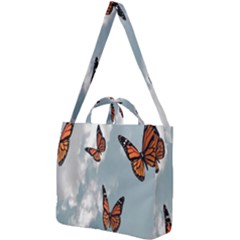 Aesthetic Butterfly , Butterflies, Nature, Square Shoulder Tote Bag by nateshop