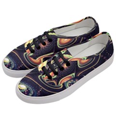 Psychedelic Trippy Abstract 3d Digital Art Women s Classic Low Top Sneakers by Bedest