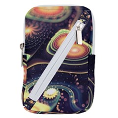 Psychedelic Trippy Abstract 3d Digital Art Belt Pouch Bag (small) by Bedest