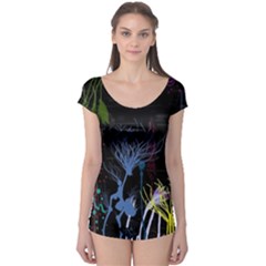 Art Design Graphic Neon Tree Artwork Boyleg Leotard 