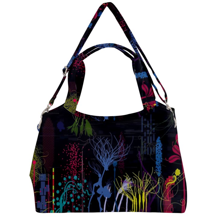 Art Design Graphic Neon Tree artwork Double Compartment Shoulder Bag
