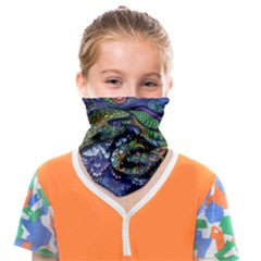 Multicolored Abstract Painting Artwork Psychedelic Colorful Face Covering Bandana (kids) by Bedest