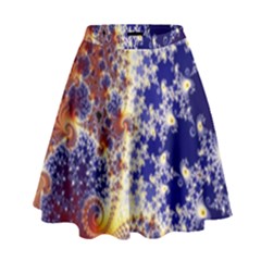 Psychedelic Colorful Abstract Trippy Fractal Mandelbrot Set High Waist Skirt by Bedest