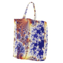 Psychedelic Colorful Abstract Trippy Fractal Mandelbrot Set Giant Grocery Tote by Bedest