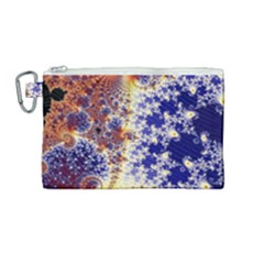 Psychedelic Colorful Abstract Trippy Fractal Mandelbrot Set Canvas Cosmetic Bag (medium) by Bedest