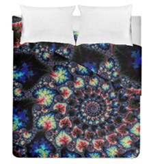 Psychedelic Colorful Abstract Trippy Fractal Duvet Cover Double Side (queen Size) by Bedest