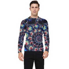 Psychedelic Colorful Abstract Trippy Fractal Men s Long Sleeve Rash Guard by Bedest