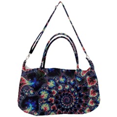 Psychedelic Colorful Abstract Trippy Fractal Removable Strap Handbag by Bedest