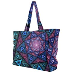 Purple Psychedelic Art Pattern Mosaic Design Fractal Art Simple Shoulder Bag