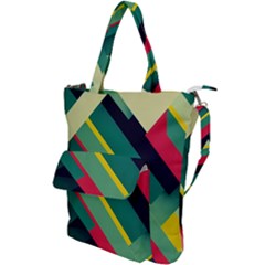 Abstract Geometric Design Pattern Shoulder Tote Bag