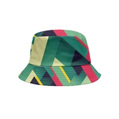 Abstract Geometric Design Pattern Bucket Hat (kids) by Bedest