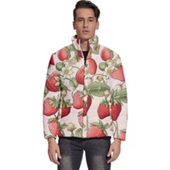 Strawberry Fruit Men s Puffer Bubble Jacket Coat