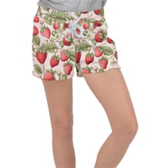 Strawberry Fruit Women s Velour Lounge Shorts by Bedest