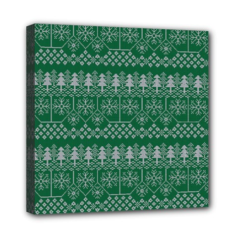 Christmas Knit Digital Mini Canvas 8  X 8  (stretched)