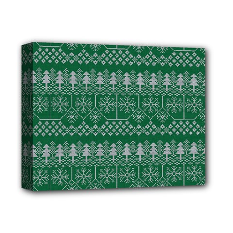 Christmas Knit Digital Deluxe Canvas 14  X 11  (stretched) by Mariart
