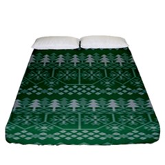 Christmas Knit Digital Fitted Sheet (king Size)