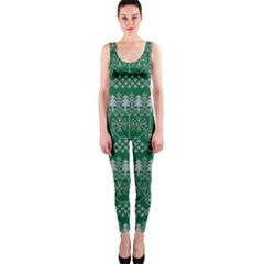 Christmas Knit Digital One Piece Catsuit
