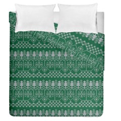 Christmas Knit Digital Duvet Cover Double Side (queen Size) by Mariart