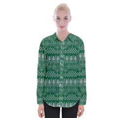 Christmas Knit Digital Womens Long Sleeve Shirt