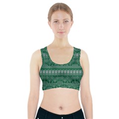 Christmas Knit Digital Sports Bra With Pocket