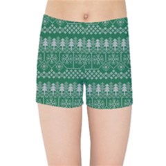 Christmas Knit Digital Kids  Sports Shorts