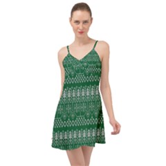 Christmas Knit Digital Summer Time Chiffon Dress