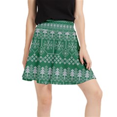 Christmas Knit Digital Waistband Skirt