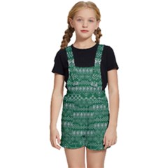 Christmas Knit Digital Kids  Short Overalls by Mariart