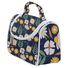 Flower Grey Pattern Floral Satchel Handbag