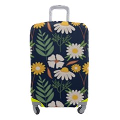 Flower Grey Pattern Floral Luggage Cover (small) by Dutashop