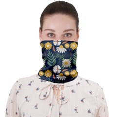 Flower Grey Pattern Floral Face Covering Bandana (adult) by Dutashop