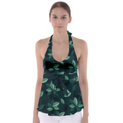 Foliage Tie Back Tankini Top