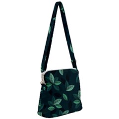 Foliage Zipper Messenger Bag