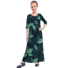 Foliage Kids  Quarter Sleeve Maxi Dress