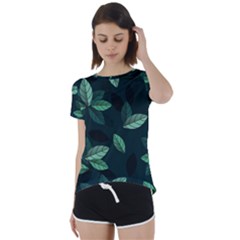 Foliage Short Sleeve Open Back T-Shirt